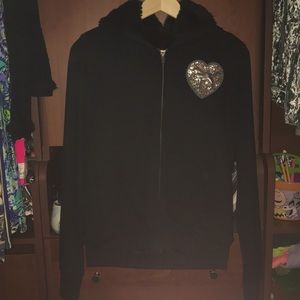 Pink VS fur lined hoodie